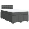 vidaXL Boxspring met matras stof donkergrijs 120x200 cm