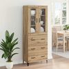 vidaXL Highboard Artisan Eiken 69,5 x 34 x 180 cm Bewerkt hout
