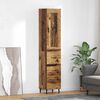 vidaXL Highboard met lade Oud Hout 34,5 x 34 x 180 cm Bewerkt hout