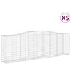 vidaXL Schanskorven 5 st gewelfd 400x50x120/140 cm ijzer