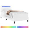 vidaXL Boxspringbed met hoofdeinde Wit 100 x 200 cm Kunstleer