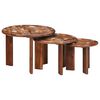 vidaXL Nest Koffietafels 3 st Multikleur &Oslash; 54 x 40 cm