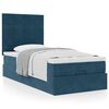 vidaXL Ottoman bed met matrassen 90x190cm fluweel donkerblauw