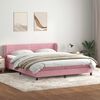 vidaXL Boxspring met matrassen fluweel roze 180x210 cm