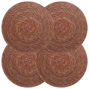 vidaXL Zeegroene placemats 4 st Bruin 100% Zeegras