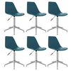 vidaXL Eetkamerstoelen draaibaar 6 st PP turquoise
