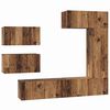 vidaXL Tv-meubelset 6 st Oud Hout Bewerkt hout