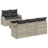 vidaXL Tuin Sofa Set met kussen 6 pcs Licht Grijs en Donker Grijs