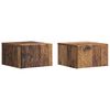 vidaXL Wandbeugel Bedkast 2 st Oud hout 49 x 34,5 x 20 cm Bewerkt hout