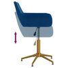 vidaXL Eetkamerstoelen draaibaar 6 st fluweel blauw