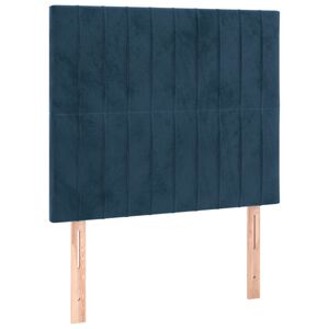 vidaXL Hoofdbord donkerblauw 80x5x118/128 cm fluweel