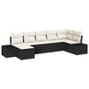 vidaXL Tuin Sofa Set 7 st Zwart poly rattan