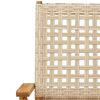vidaXL 3-delige Bistroset poly rattan en massief hout beige
