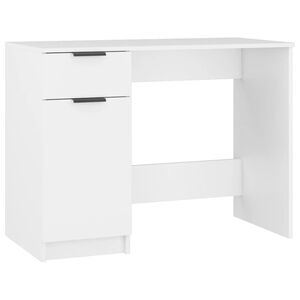 vidaXL Bureau 100x50x75 cm bewerkt hout wit