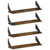 vidaXL Wandschappen 4 st Gerookt eiken 70 x 20 x 17 cm