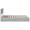 vidaXL Opslag bed met lade Grijs Sonoma 140 x 200 cm Bewerkt hout