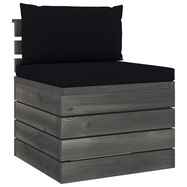 vidaXL 6-delige Loungeset met kussens pallet massief grenenhout