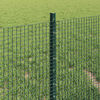 vidaXL Hek met Paal Groen 0,4 x 50 m Staal en PVC