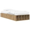 vidaXL Bedframe met opslag Artisanaal eiken 80 x 200 cm Bewerkt hout