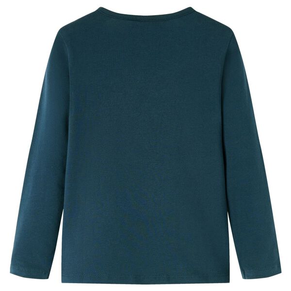 Kindershirt met lange mouwen 116 donkergroen