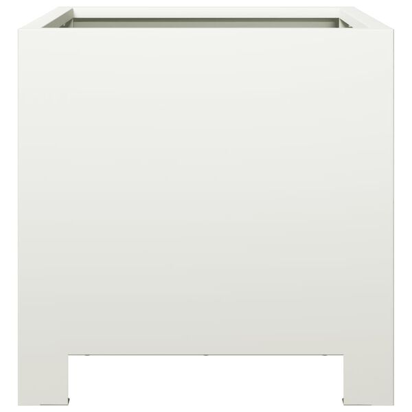 vidaXL Plantenbak 30x30x30 cm staal wit