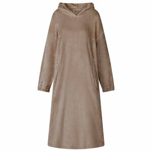 vidaXL Deken hoodie Camel S Flanel