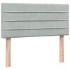 vidaXL Boxspring met matras fluweel lichtgrijs 80x220 cm
