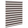 vidaXL Zebra rolgordijn 140,9 x 175 cm stofbreedte 136,7 cm koffiebruin