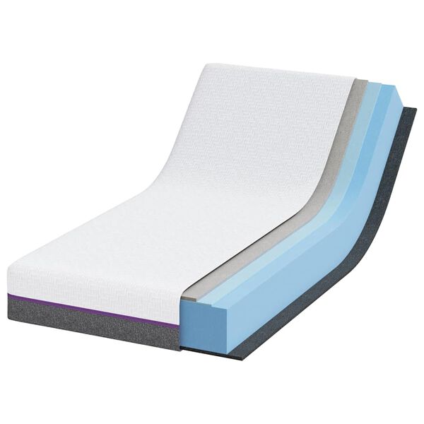 vidaXL Matras Wit en Grijs 80 x 160 cm Jacquard stof