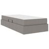 vidaXL Opbergbed met matras met matras Taupe 100 x 200 cm Polyester
