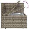 vidaXL 6-delige Loungeset met kussens poly rattan grijs
