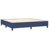 vidaXL Boxspring met matras stof blauw 200x200 cm