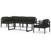 vidaXL 6-delige Loungeset met kussens aluminium antracietkleurig