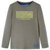 Kindershirt met lange mouwen 104 kakikleurig