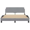 vidaXL Bedframe "Dover" stof lichtgrijs 140x190 cm