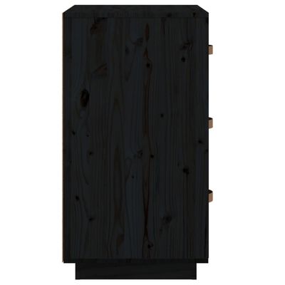  vidaXL Nachtkastjes 2 st 40x40x75 cm massief grenenhout zwart