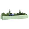 vidaXL Plantenbak Pastelgroen 195 x 100 x 45 cm Gegalvaniseerd staal