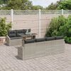 vidaXL Tuin Sofa Set met kussen 8 pcs Lichtgrijs poly rattan
