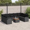 vidaXL Tuin Sofa Set 10 pcs Zwart