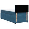vidaXL Boxspring met matras fluweel blauw 90x200 cm