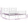 vidaXL Bedframe met hoofdbord massief hout wit