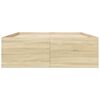 vidaXL Bedframe bewerkt hout sonoma eikenkleurig 140x200 cm