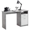 FMD Bureau met 1 lade 123x50x76,5 cm betonkleurig en wit