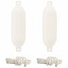 vidaXL Boot fenders 2 st &Oslash; 16 x 58 cm Wit PVC