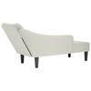 vidaXL Chaise longue met rechterarmleuning fluweel cr&egrave;mekleurig