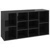 vidaXL Schoenenbank 103x30x55 cm spaanplaat hoogglans zwart