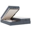 vidaXL Ottoman bed met matrassen 200x200cm fluweel donkergrijs
