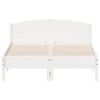 vidaXL Bedframe zonder matras massief grenenhout wit 135x190 cm