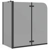 vidaXL Douche Omhulsel Zwart 120 x 68 x 130 cm ESG-glas en aluminium
