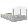 vidaXL Opslag bed met lade Grijs Sonoma 135 x 190 cm Bewerkt hout